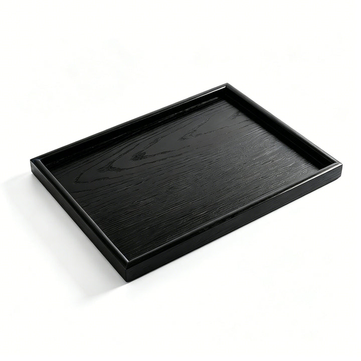 Modern Black Wooden Serving Tray